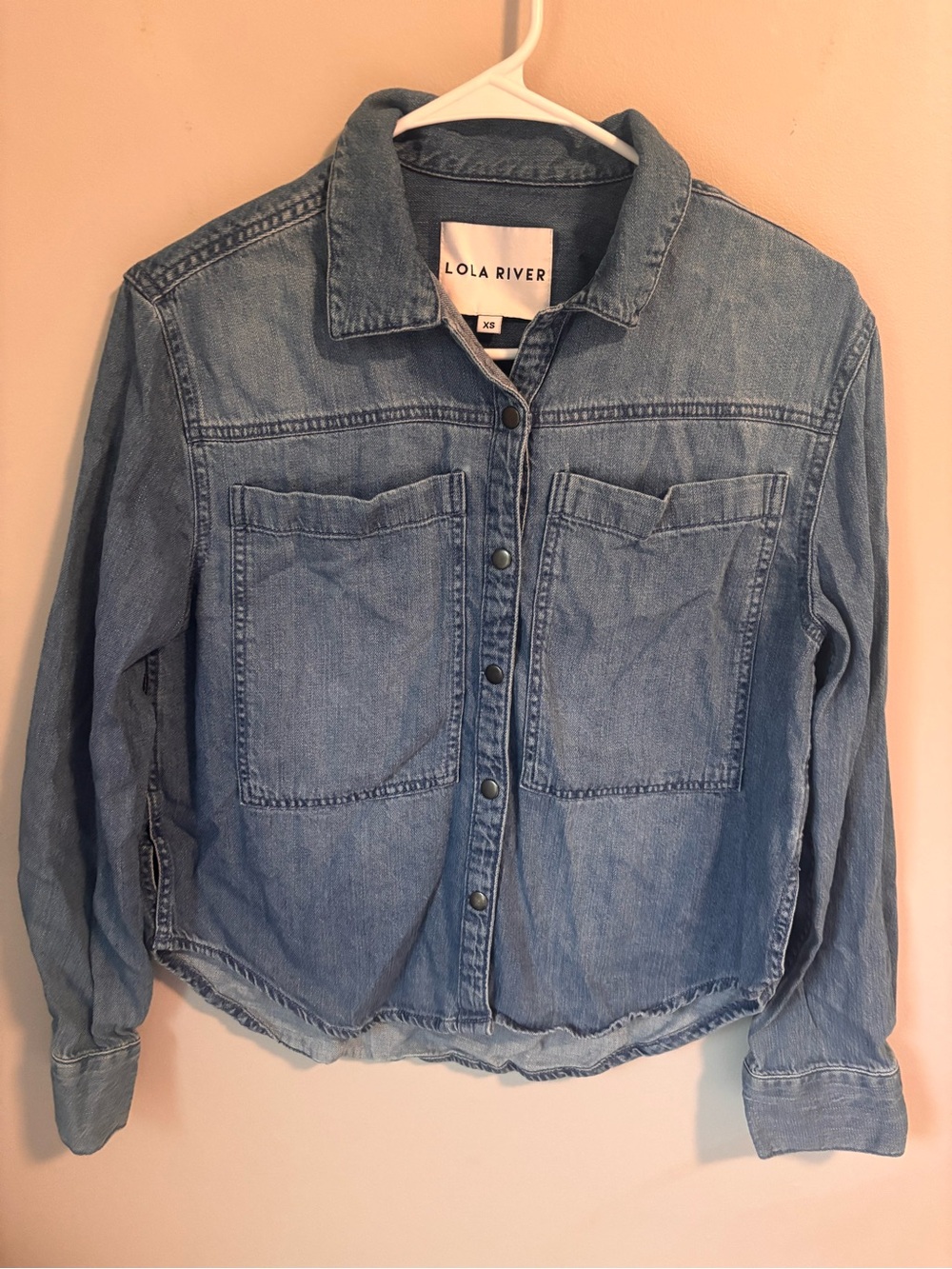 Lola River Snap Button Denim Top